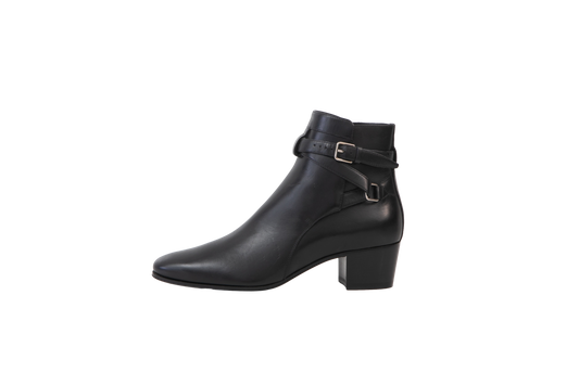 DESAPEGO ANNA FASANO YSL LEATHER ANKLE BOOT BLACK - 36 BR