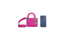 DIOR LADY DIOR MICRO LAMBSKIN CANNAGE PINK