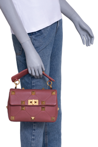 VALENTINO ROMAN ROCKSTUD SMALL COGNAC