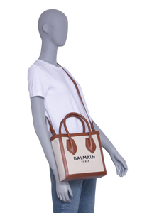 BALMAIN B-ARMY TOTE CANVAS NEUTRAL