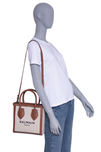 BALMAIN B-ARMY TOTE CANVAS NEUTRAL