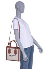 BALMAIN B-ARMY TOTE CANVAS NEUTRAL