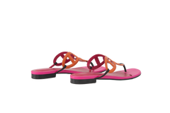 HERMÈS FLIP FLOP BEACH PINK & ORANGE - 38 BR