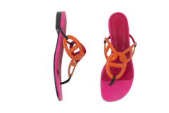 HERMÈS FLIP FLOP BEACH PINK & ORANGE - 38 BR