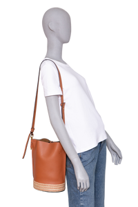 LOEWE GATE BUCKET TAN & RAFFIA