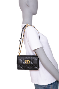 DIOR MISS CARO CANNAGE LAMBSKIN BLACK