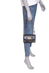 DIOR MISS CARO CANNAGE LAMBSKIN BLACK
