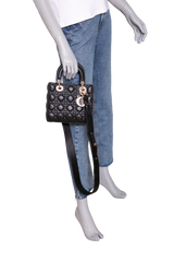 DIOR MINI LADY DIOR CANNAGE BLACK