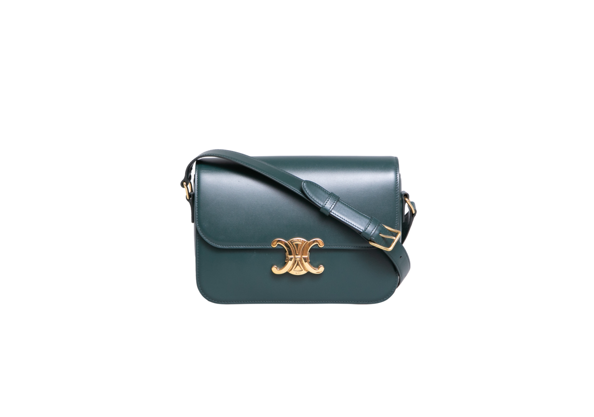 CELINE TRIOMPHE CLASSIQUE OLIVE GOLD HDWR