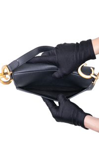 DIOR SADDLE MEDIUM GRAINED CALFSKIN BLACK