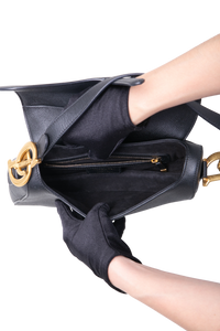 DIOR SADDLE MEDIUM GRAINED CALFSKIN BLACK