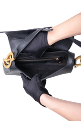 DIOR SADDLE MEDIUM GRAINED CALFSKIN BLACK