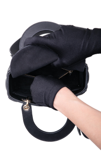 DIOR MINI LADY DIOR CANNAGE BLACK