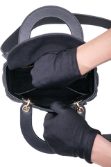 DIOR MINI LADY DIOR CANNAGE BLACK