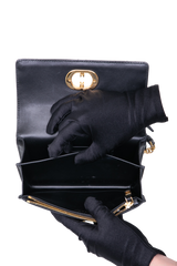 DIOR MISS CARO CANNAGE LAMBSKIN BLACK