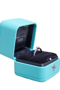 TIFFANY & CO. PLATINUM DIAMOND SETTING ENGAGEMENT RING-0.27 CARAT-PROVENANCE RUSSIA - CLARITY GRADE - VVS1