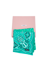 MIU MIU FOULARD IN TESSUTO BANDANA VERDE