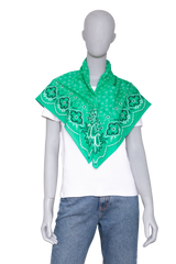 MIU MIU FOULARD IN TESSUTO BANDANA VERDE
