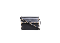 VALENTINO ROCKSTUD MINI BLACK STUDDED GOLD