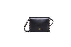 VALENTINO ROCKSTUD MINI BLACK STUDDED GOLD