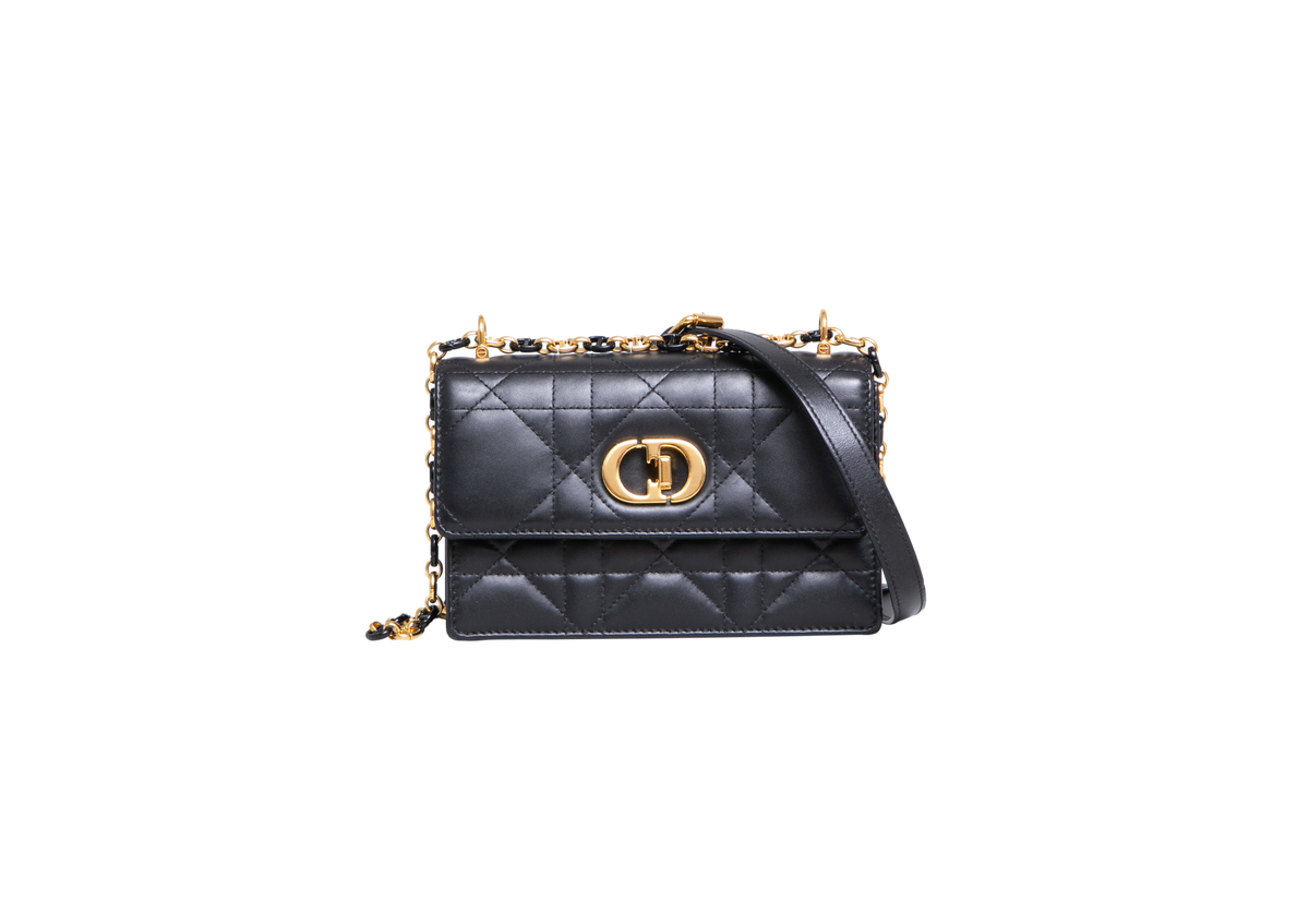 DIOR MISS CARO CANNAGE LAMBSKIN BLACK