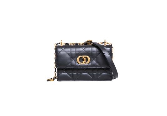 DIOR MISS CARO CANNAGE LAMBSKIN BLACK