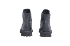 GUCCI BOOT COMBAT GG EMBOSSED BLACK - 38 1/2 BR