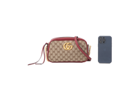 GUCCI GG MARMONT CAMERA BAG CANVAS RED