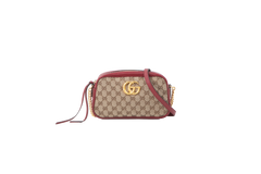 GUCCI GG MARMONT CAMERA BAG CANVAS RED