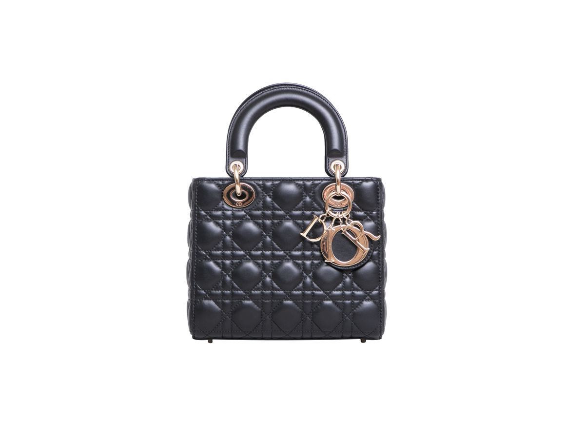 DIOR MINI LADY DIOR CANNAGE BLACK