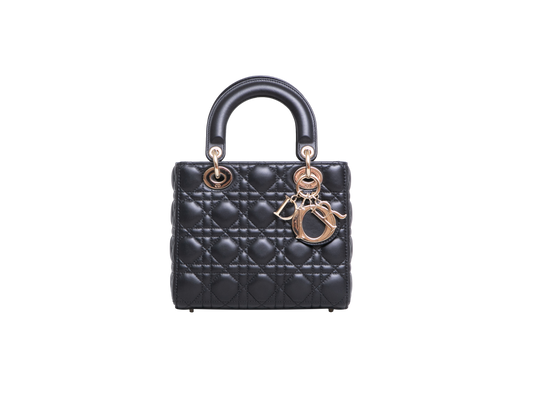 DIOR MINI LADY DIOR CANNAGE BLACK