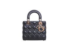 DIOR MINI LADY DIOR CANNAGE BLACK