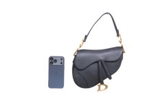 DIOR SADDLE MEDIUM GRAINED CALFSKIN BLACK