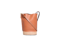 LOEWE GATE BUCKET TAN & RAFFIA