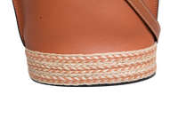 LOEWE GATE BUCKET TAN & RAFFIA