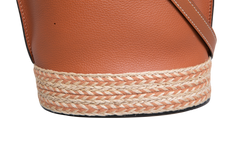 LOEWE GATE BUCKET TAN & RAFFIA
