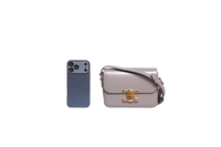 CELINE TRIOMPHE TEEN MODERN TAUPE GOLD HDWR