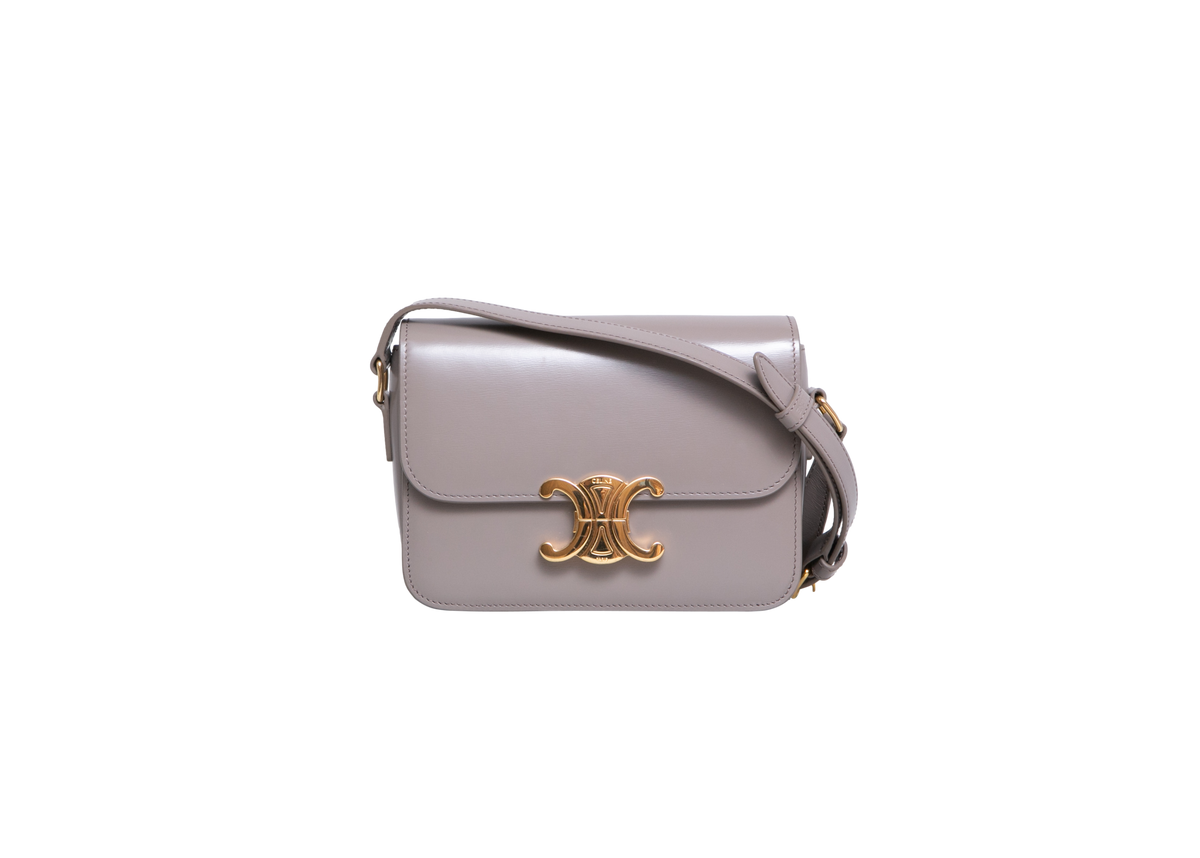 CELINE TRIOMPHE TEEN MODERN TAUPE GOLD HDWR