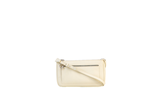 FERRAGAMO SHOULDER POCHE OFFWHITE LEATHER