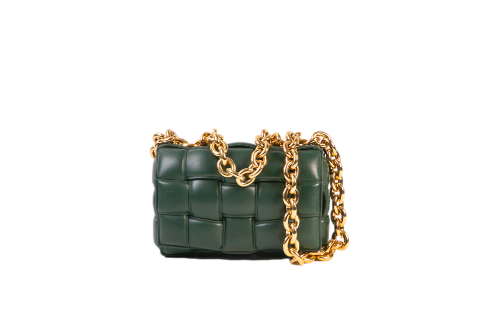 DESAPEGO FERNANDA BARBOSA BOTTEGA VENETA PADDED CHAIN GREEN