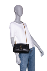 YSL CALYPSO SMALL LEATHER BLACK
