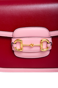 GUCCI HORSEBIT 1955 CALFSKIN AZALEA/RED