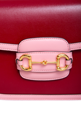 GUCCI HORSEBIT 1955 CALFSKIN AZALEA/RED