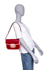 GUCCI HORSEBIT 1955 CALFSKIN AZALEA/RED