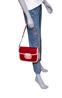 GUCCI HORSEBIT 1955 CALFSKIN AZALEA/RED