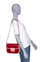 GUCCI HORSEBIT 1955 CALFSKIN AZALEA/RED
