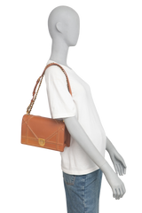 DIOR DIORAMA SMALL STUDDED TAN CHAIN