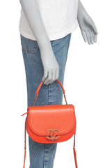 CHANEL SHOULDER BAG CURVE 2WAY ORANGE