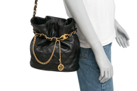 CHANEL DRAWSTRING LAMBSKIN QUILTED JEWEL