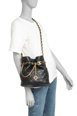 CHANEL DRAWSTRING LAMBSKIN QUILTED JEWEL